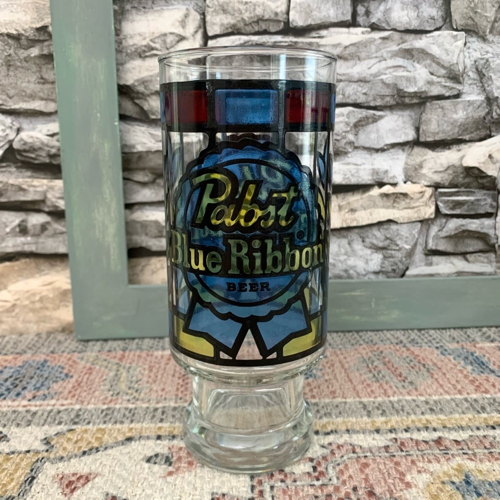 6 Anchor Hocking Beer Glasses Pabst BlackLabel Miller Schaefer Falstaff Schlitz - Picture 3 of 9
